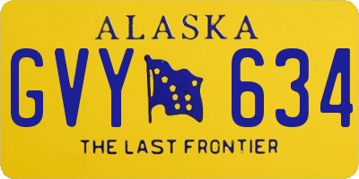 AK license plate GVY634