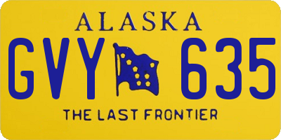 AK license plate GVY635