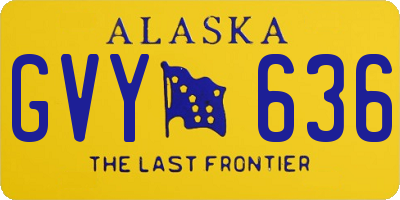 AK license plate GVY636