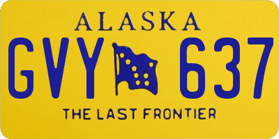 AK license plate GVY637