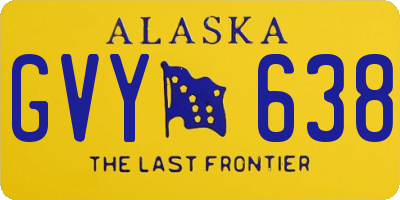 AK license plate GVY638