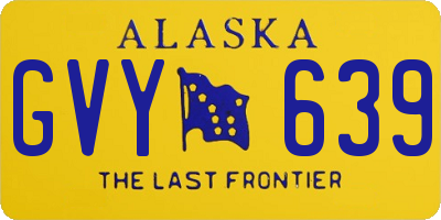 AK license plate GVY639