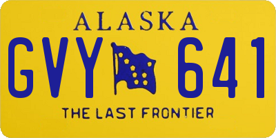 AK license plate GVY641