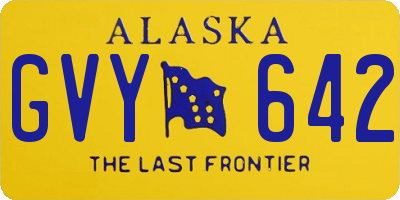 AK license plate GVY642