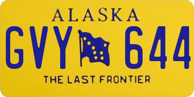 AK license plate GVY644