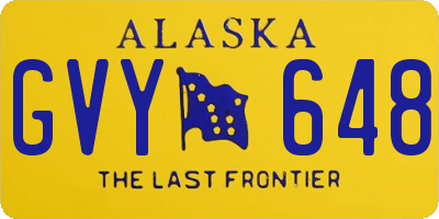 AK license plate GVY648