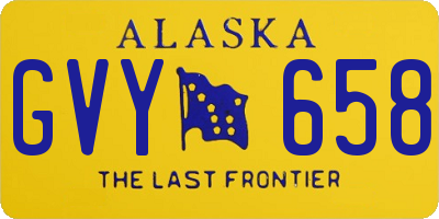 AK license plate GVY658