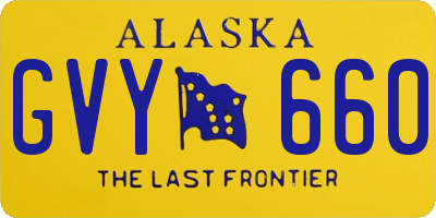 AK license plate GVY660