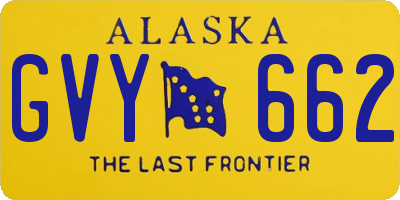 AK license plate GVY662