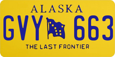 AK license plate GVY663