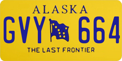 AK license plate GVY664