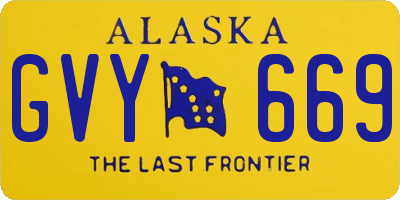 AK license plate GVY669