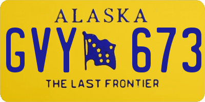 AK license plate GVY673