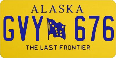 AK license plate GVY676