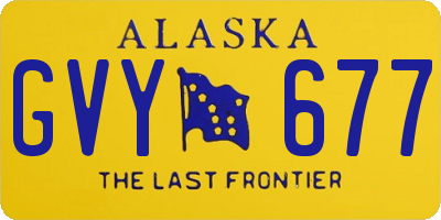 AK license plate GVY677