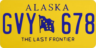 AK license plate GVY678