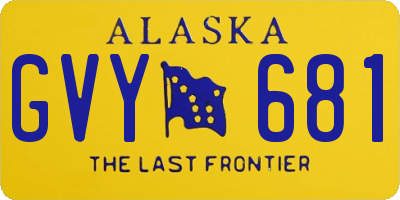 AK license plate GVY681