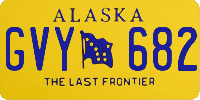 AK license plate GVY682