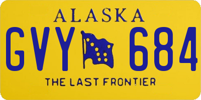 AK license plate GVY684