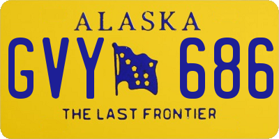 AK license plate GVY686