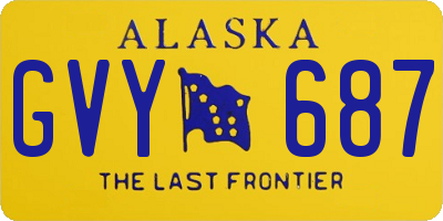 AK license plate GVY687