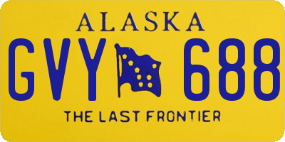 AK license plate GVY688