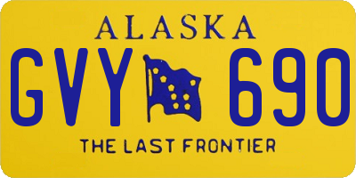 AK license plate GVY690