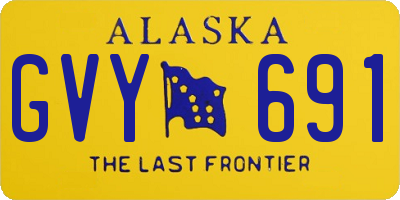 AK license plate GVY691