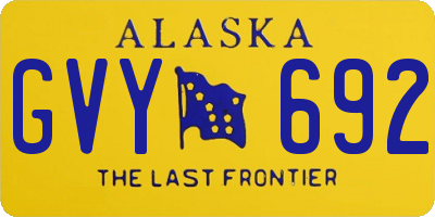 AK license plate GVY692