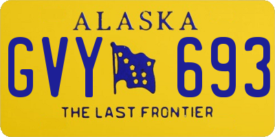 AK license plate GVY693