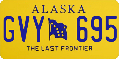 AK license plate GVY695