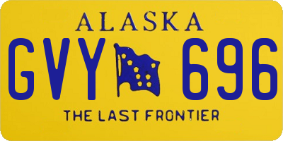 AK license plate GVY696