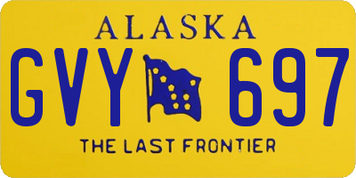 AK license plate GVY697