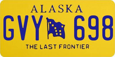 AK license plate GVY698