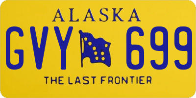 AK license plate GVY699