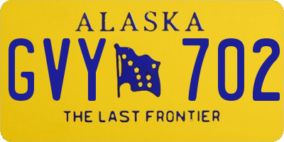 AK license plate GVY702