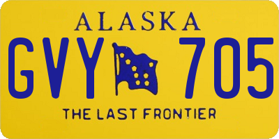 AK license plate GVY705