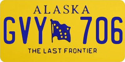 AK license plate GVY706