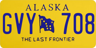 AK license plate GVY708