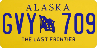 AK license plate GVY709