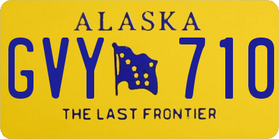 AK license plate GVY710