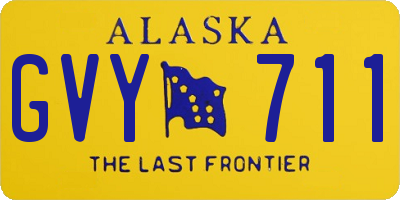 AK license plate GVY711