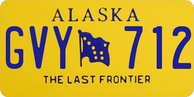 AK license plate GVY712