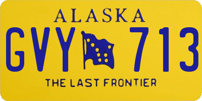 AK license plate GVY713