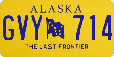 AK license plate GVY714