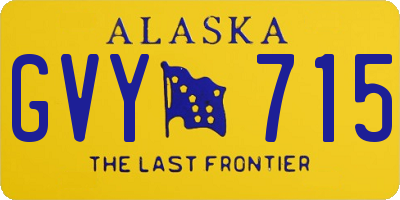 AK license plate GVY715