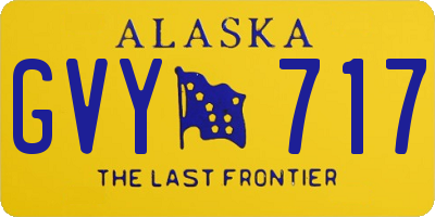 AK license plate GVY717