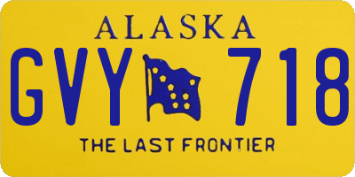 AK license plate GVY718