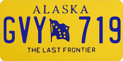 AK license plate GVY719