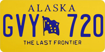 AK license plate GVY720